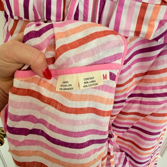 CeliaB Paula Striped Maxi Dress Pink Purple Orange White M NWT - Picture 8 of 11